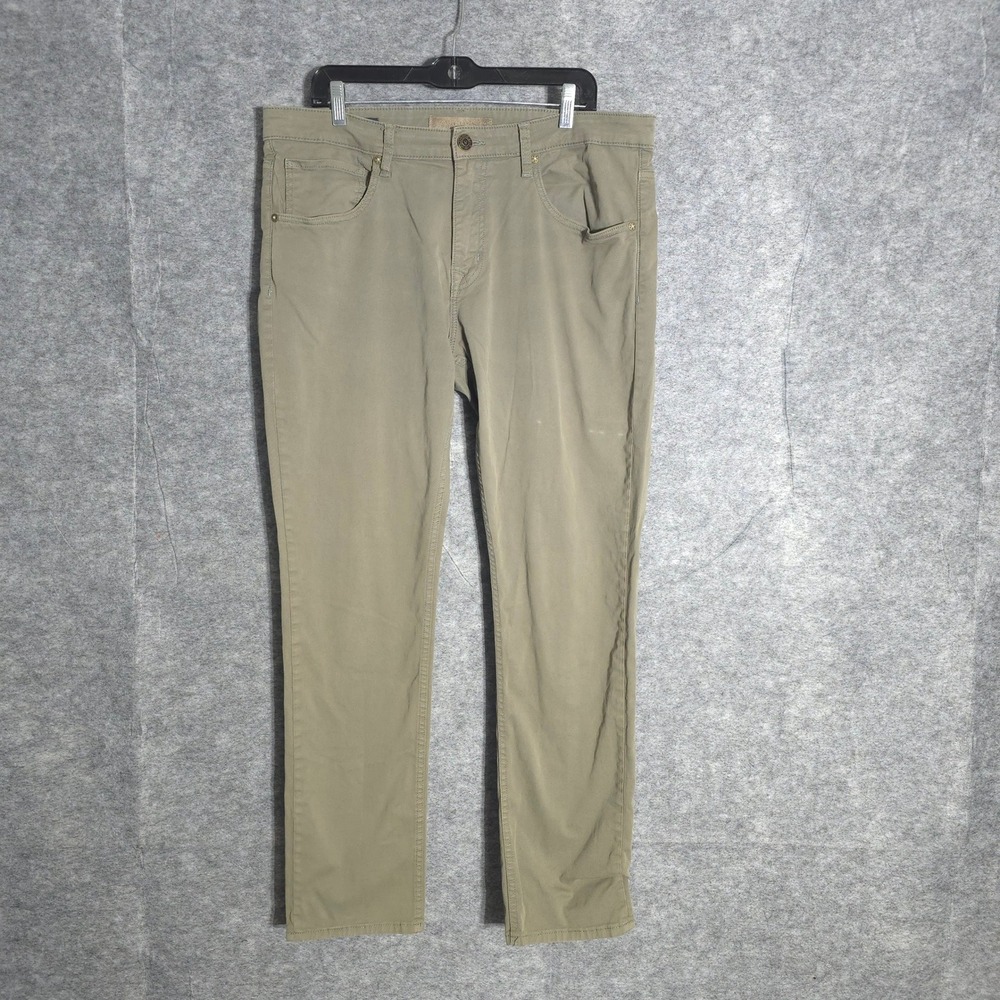 Vigoss Mick 330 Chino Pants Mens 36x32 Khaki Slim Fit Flat Front Casual Wear Pro